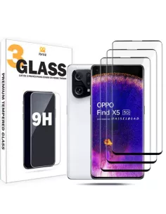 Lot de 3 Protections écran bord à bord pour Oppo Find X5 en verre t...