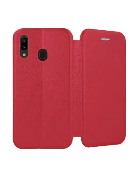 Samsung Galaxy A20e Leather Case Folio CLAM | Ibroz