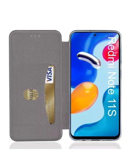 Xiaomi Redmi Note 11-11s Etui Cuir Folio Clam - Bleu | Ibroz