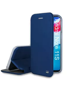 Xiaomi Redmi Note 11-11s Leather Case Folio Clam - Blue | Ibroz