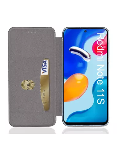 Xiaomi Redmi Note 11-11s Leather Case Folio Clam - Pink gold | Ibroz