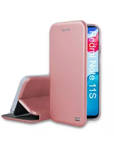 Xiaomi Redmi Note 11-11s Leather Case Folio Clam - Pink gold | Ibroz