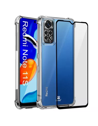 Xiaomi Redmi Note 11-11s Pack Shockproof Case + Screen Protector 9H...