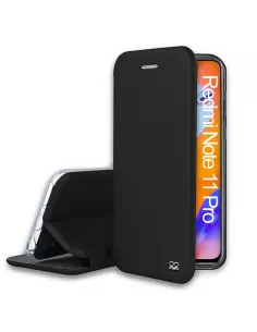 Xiaomi Redmi Note 11 Pro Leather Case Folio Clam - Black | Ibroz