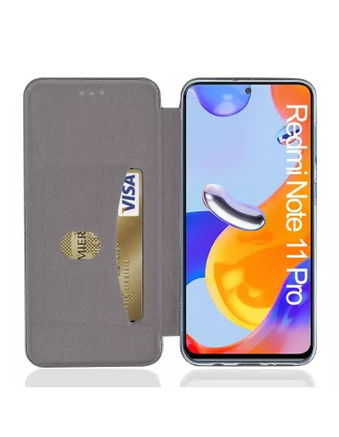 Xiaomi Redmi Note 11 Pro Leather Case Folio Clam - Cosmos Blue | Ibroz