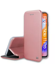 Xiaomi Redmi Note 11 Pro Leather Case Folio Clam - Pink gold | Ibroz