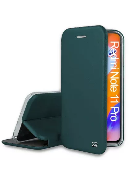 Xiaomi Redmi Note 11 Pro Leather Case Folio Clam - Sequoia Green | Ibroz