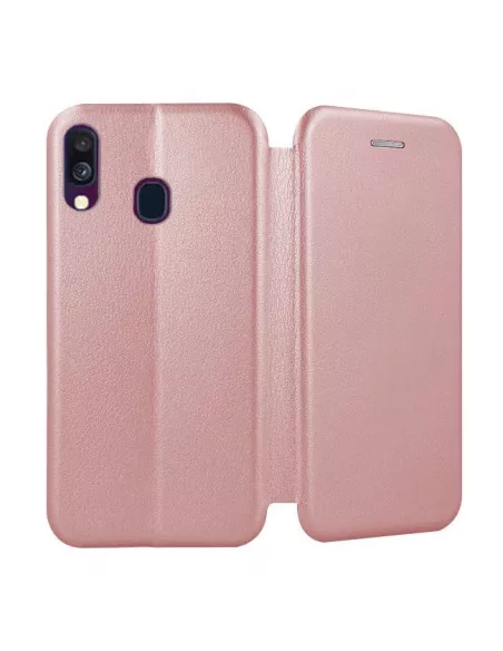 Samsung Galaxy A40 Leather Case Folio CLAM | Ibroz