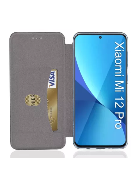 Xiaomi 12 Pro Folio Clam Leather Case - Cosmos Blue | Ibroz