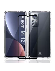 Xiaomi 12-12x Pack Coque antichocs + Protection Ecran 9H - Transpar...