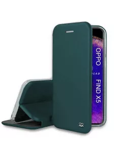 Oppo Find X5 Etui Cuir Folio Clam - Vert Sequoia | Ibroz
