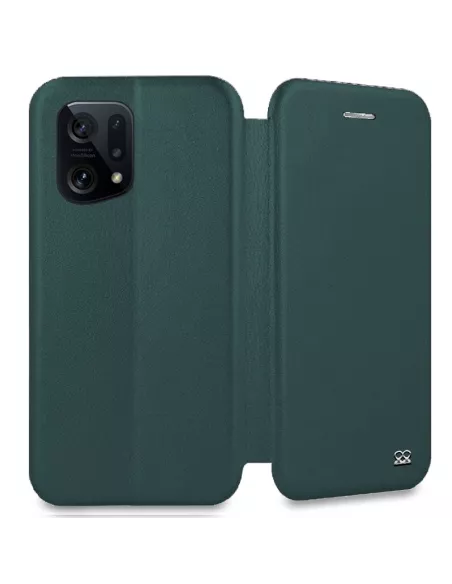 Oppo Find X5 Leather Case Folio Clam - Sequoia Green | Ibroz