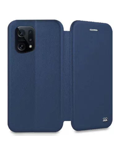 Oppo Find X5 Etui Cuir Folio Clam - Bleu cosmos | Ibroz