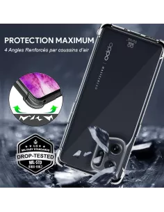 Oppo Find X5 Pack Coque Antichoc + Protection Ecran 9H - Transparen... 2