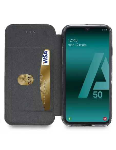 Samsung Galaxy A50 Leather Case Folio CLAM | Ibroz