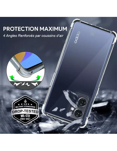 Oppo Find X5 Lite Shockproof Case + 9H Screen Protector Pack - Trans...