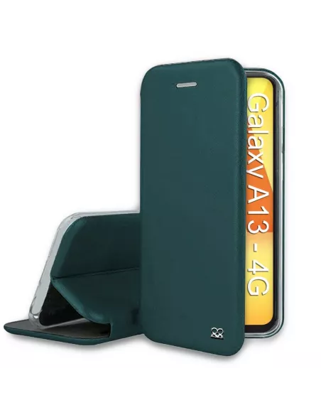 Samsung Galaxy A13 (4G) Leather Case Folio Clam - Sequoia Green | Ibroz