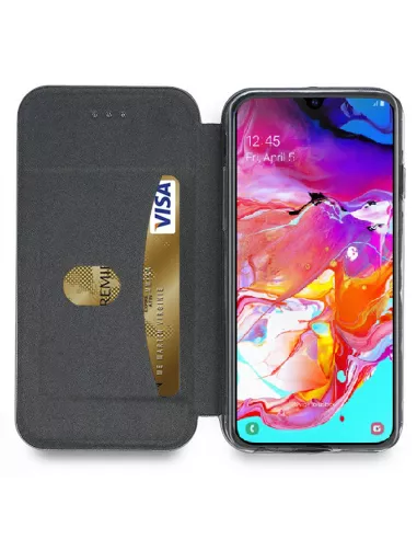 Samsung Galaxy A70 Leather Case Folio CLAM | Ibroz