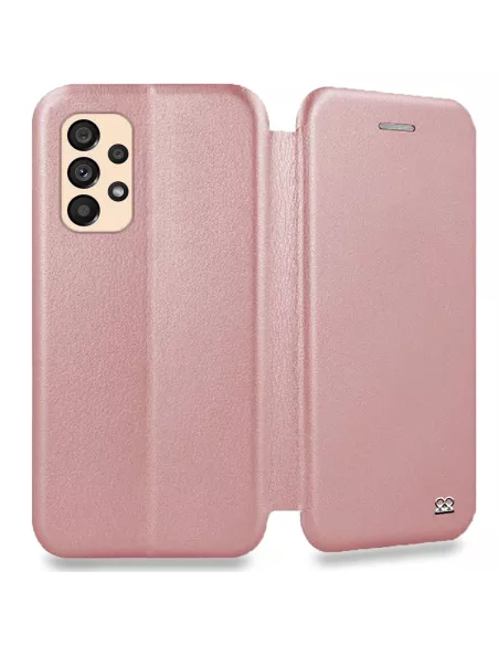 Samsung Galaxy A53 Leather Case Folio Clam - Pink gold | Ibroz