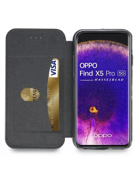 Oppo Find X5 Pro Etui Cuir Folio Clam - Vert Sequoia | Ibroz