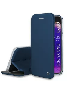 Oppo Find X5 Pro Leather Case Folio Clam - Cosmos Blue | Ibroz