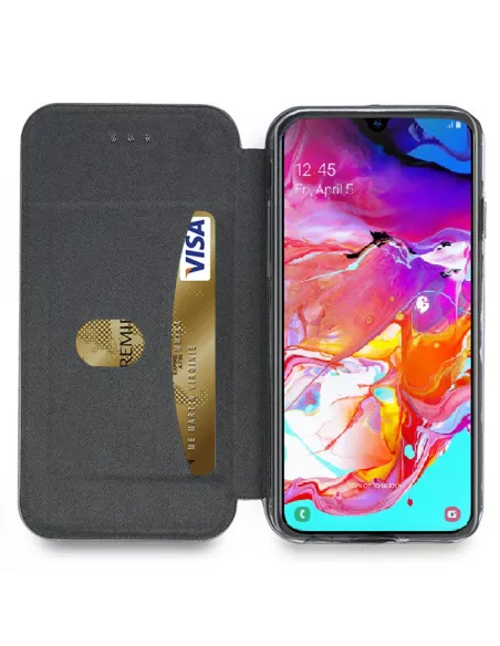 Samsung Galaxy A70 Leather Case Folio CLAM | Ibroz