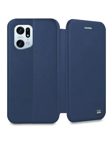 Oppo Find X5 Pro Etui Cuir Folio Clam - Bleu cosmos | Ibroz