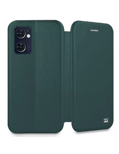 Oppo Find X5 Lite Leather Case Folio Clam - Sequoia Green | Ibroz