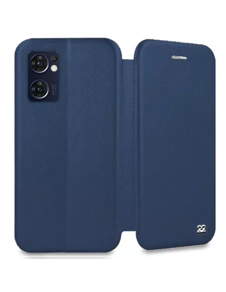 Oppo Find X5 Lite Leather Case Folio Clam - Cosmos Blue | Ibroz