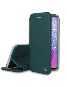 Oppo A96 Folio Clam Leather Case - Sequoia Green | Ibroz