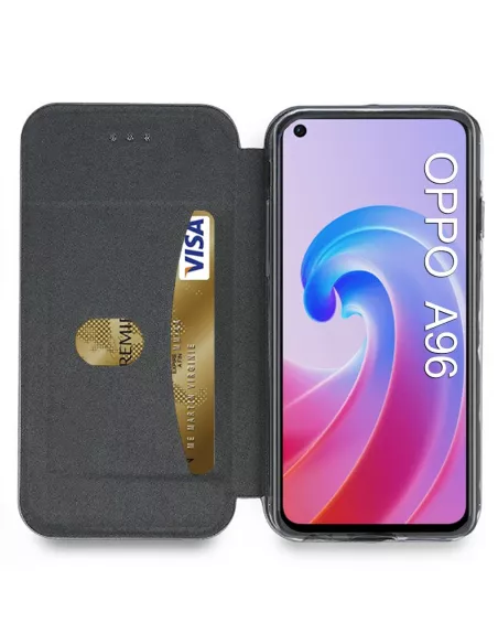 Oppo A96 Etui Cuir Folio Clam - Vert Sequoia | Ibroz