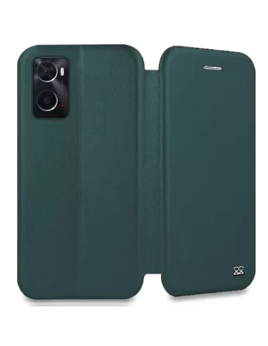 Oppo A96 Folio Clam Leather Case - Sequoia Green | Ibroz