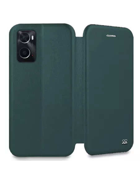 Oppo A96 Etui Cuir Folio Clam - Vert Sequoia | Ibroz