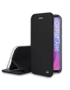 Oppo A96 Etui Cuir Folio Clam - Noir | Ibroz