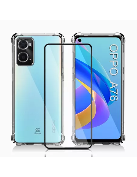 Oppo A76 Shockproof Case + 9H Screen Protector Pack - Transparent | ...