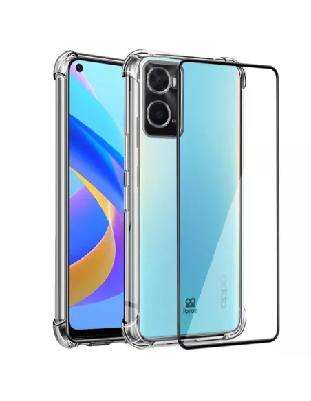 Oppo A76 Shockproof Case + 9H Screen Protector Pack - Transparent | ...