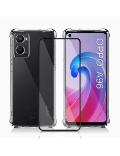 Oppo A96 Pack Coque Antichoc + Protection Ecran 9H - Transparent | ...