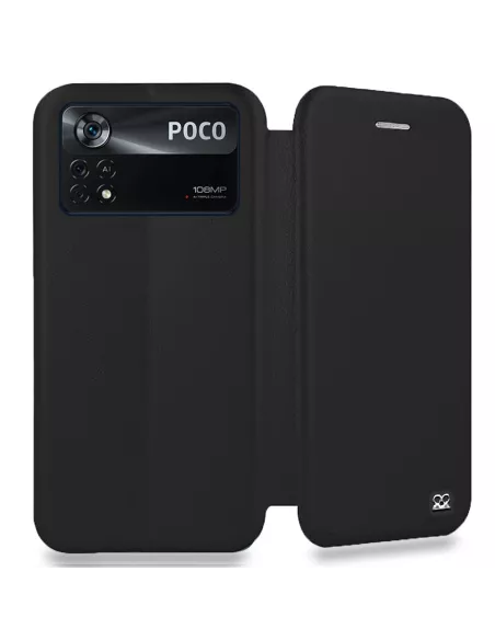 Xiaomi Poco X4 Pro (5G) Leather Case Folio Clam - Black | Ibroz