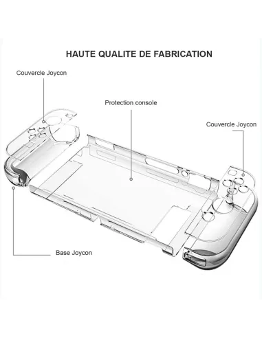Coque de protection + coque Joy-con Nintendo Swich - Transparente |...