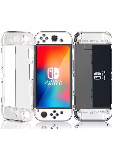 Coque de protection + coque Joy-con Nintendo Swich OLED - Transparente