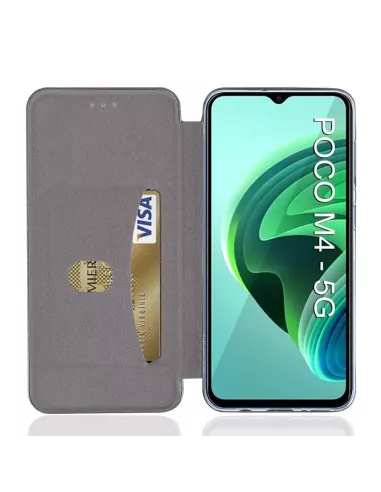 Xiaomi Poco M4 (5G) Etui Cuir Folio Clam - Noir | Ibroz