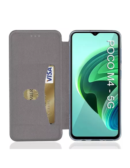 Xiaomi Poco M4 (5G) Etui Cuir Folio Clam - Noir | Ibroz