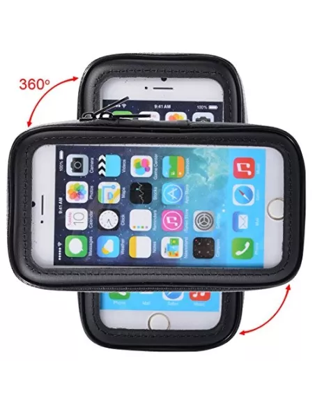 Universal smartphone mount for motorcycles, bikes and mountain bikes on handlebars (bar...