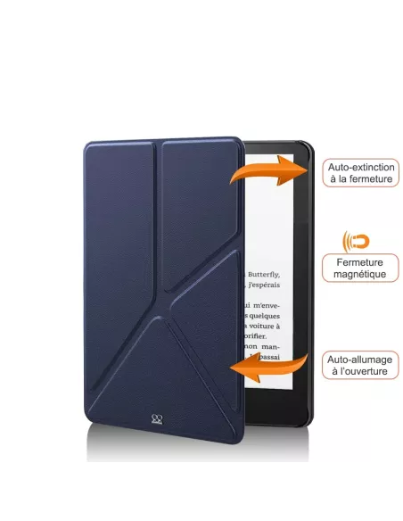 Amazon Kindle 6" (10th Gen) Origami Leather Case - Navy Blue | Ibroz