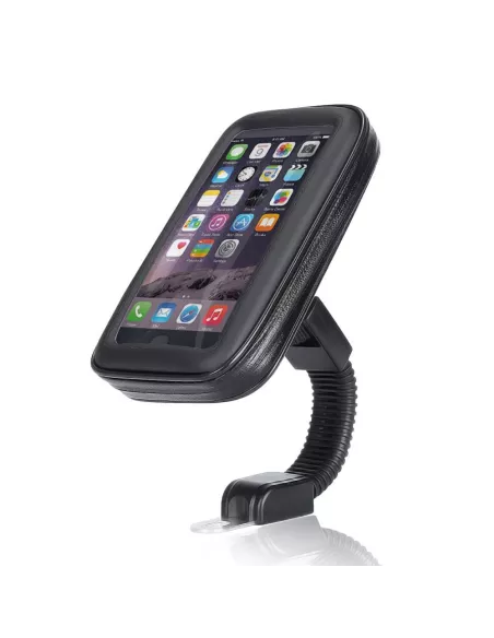 Flexible universal mount for smartphone on motorcycle, bicycle or...