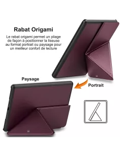 Amazon Kindle 6" (10th Gen) Origami Leather Case - Bordeaux | Ibroz 2