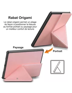 Amazon Kindle 6" (10th Gen) Origami Leather Case - Pink gold | Ibroz 2