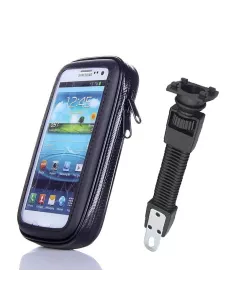 Flexible universal mount for smartphone on motorcycle, bicycle or...