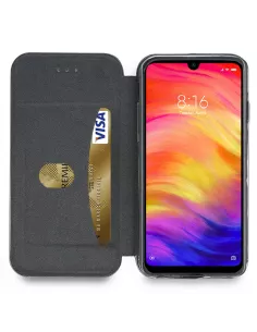 Xiaomi Redmi Note 7 Etui Cuir Folio CLAM | Ibroz 2