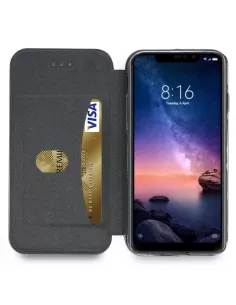 Xiaomi Redmi Note 6 Etui Cuir Folio CLAM | Ibroz 2
